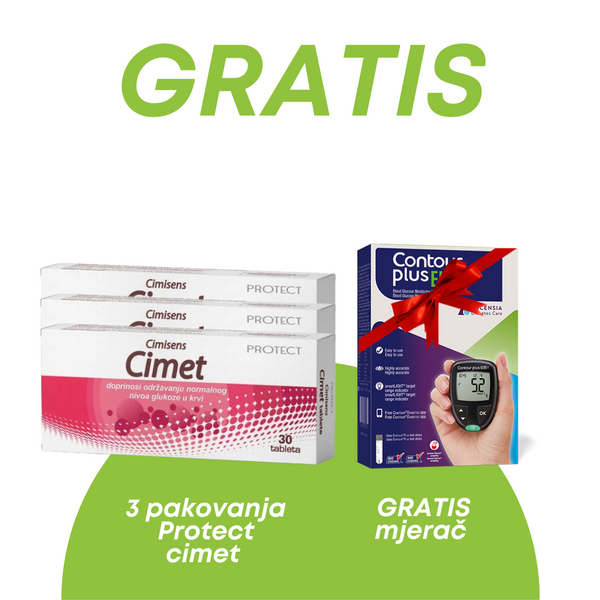 3 pakovanja Protect cimet tableta + GRATIS aparat za mjerenje glukoze u krvi