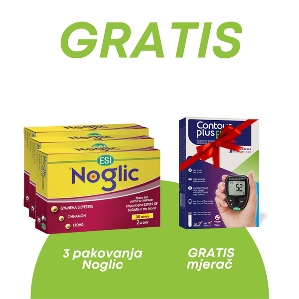3 pakovanja Noglic tableta + GRATIS aparat za mjerenje glukoze u krvi