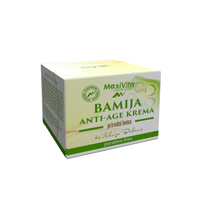 MaxiVita Bamija Anti age krema za lice, prirodni botox bez parabena