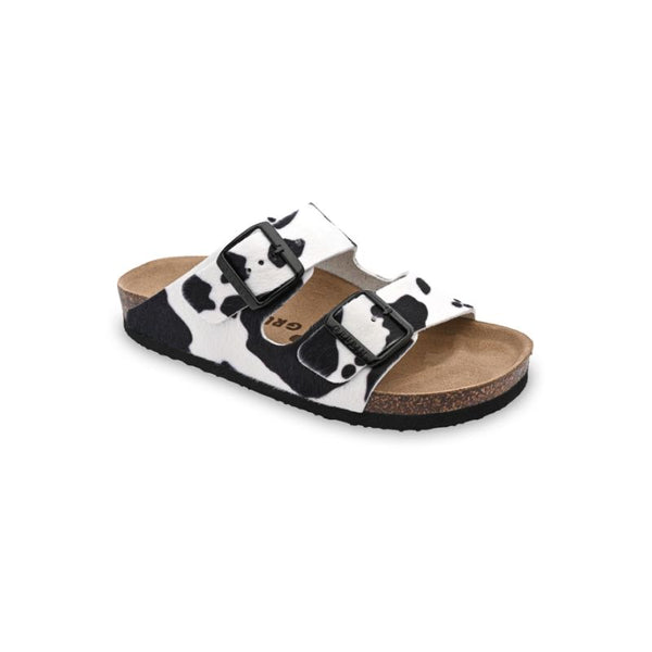 Grubin papuče Arizona model, kravica, crno bijela boja