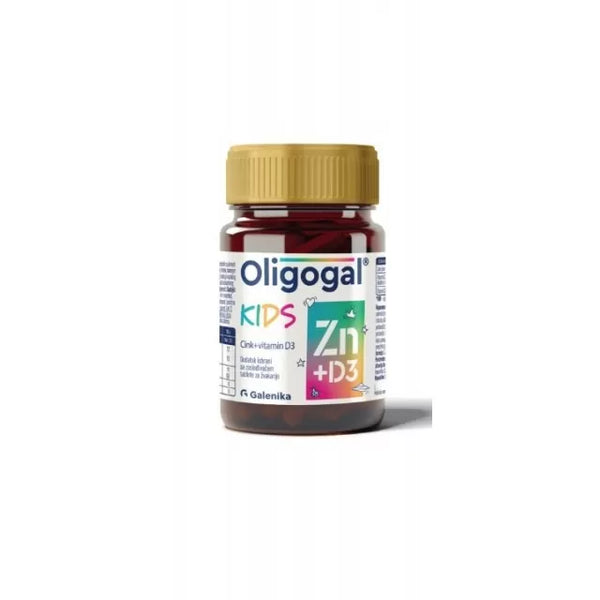 Oligogal Kids Zn+D3 60 tableta za žvakanje