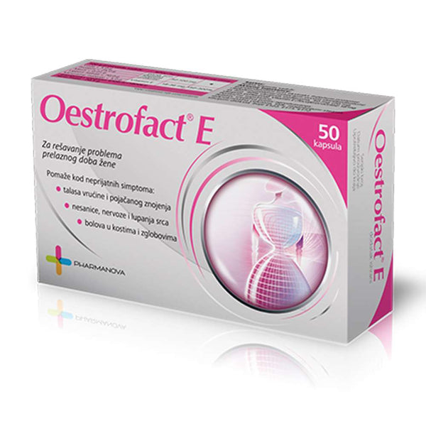 Pharmanova Oestrofact E za rešavanje problema prelaznog doba žene, 50 kapsula