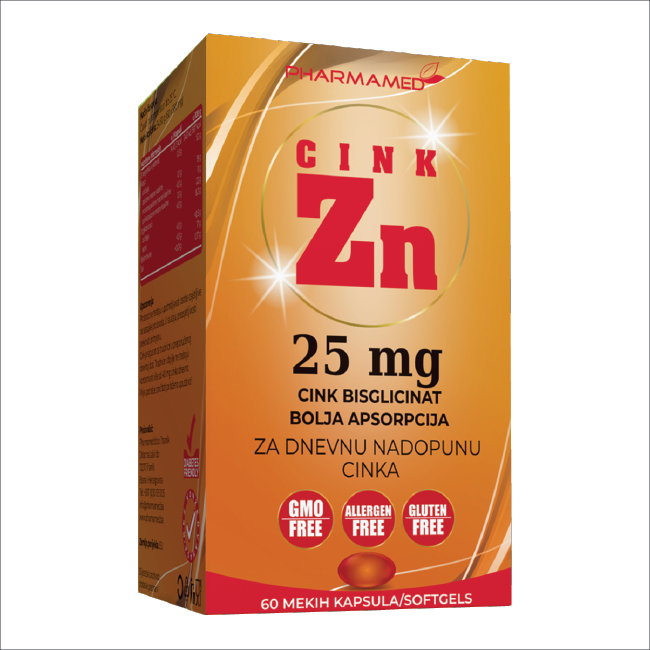 Cink ZN 25 mg meke kapsule 60 kapsula – Apoteka TopPharm