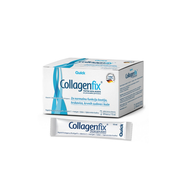 Collagenfix Liquid za normalnu funkciju kostiju, hrskavica, krvnih sudova i kože, 20 kesica