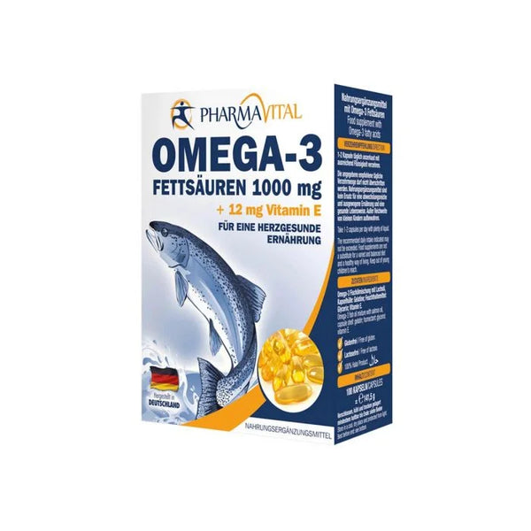 Omega 3 1000 mg + 12 mg vitamin E 100 kapsula