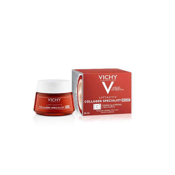 Vichy Liftactiv Collagen Specialist Noćna njega za korekciju bora, čvrstine i blistavosti kože, 50ml