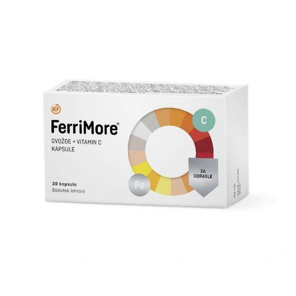 Ferrimorre Fe + Vitamin C kapsule za odrasle 30 kapsula