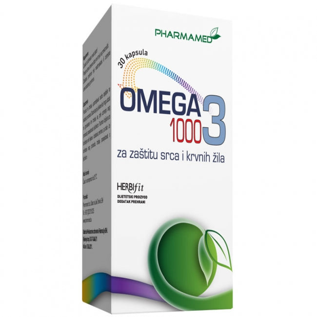 Pharmamed Omega 3 1000 za zaštitu srca i krvnih žila, meke kapsule 30 kapsula