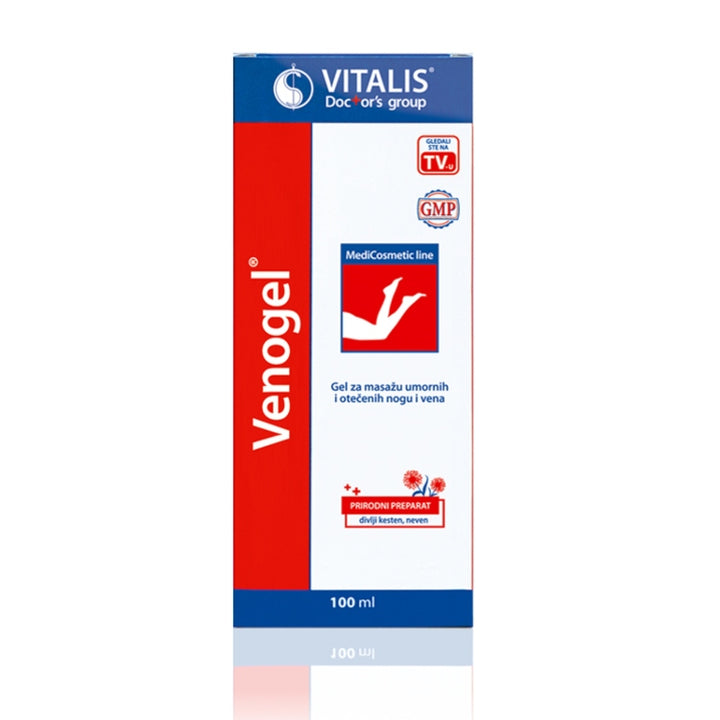 Vitalis Doctors Group, Venogel krem, gel za masažu umornih i otečenih nogu i vena, 100ml